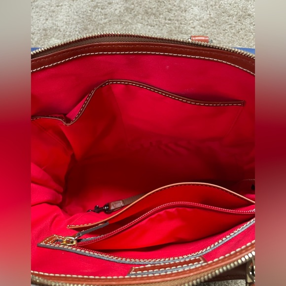 DOONEY & BOURKE ZIP ZIP SNAKE EMBOSSED LEATHER SATCHEL. GRAY/BROWN. BRAND NEW. - Picture 9 of 9